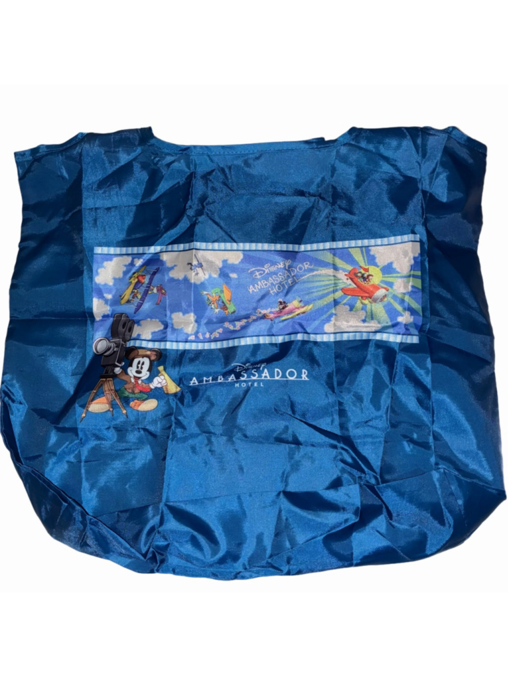 Disney Ambassador Hotel Mickey Women's Blue Tote Bag Medium Size